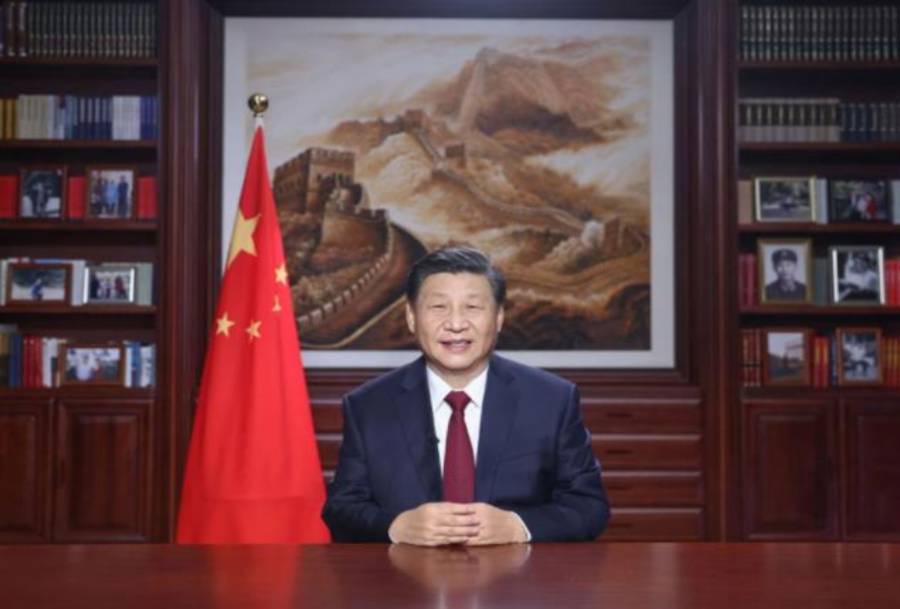 presidente xi jinping entrega uma mensagem de ano novo para 2022
